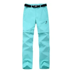 Women's Hiking Pants Trousers Convertible Pants / Zip Off Pants Solid Color Summer Outdoor Tailored Fit Waterproof Quick Dry Breathable Wear Resistance Nylon Bottoms Army Green Fuchsia Khaki Sky Blue