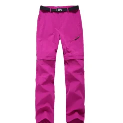 Women's Hiking Pants Trousers Convertible Pants / Zip Off Pants Solid Color Summer Outdoor Tailored Fit Waterproof Quick Dry Breathable Wear Resistance Nylon Bottoms Army Green Fuchsia Khaki Sky Blue