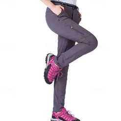 Women's Hiking Pants Trousers Solid Color Summer Outdoor Comfort Multi-Pockets Quick Dry Breathable Pants / Trousers Dark Grey Black Light Grey Rose Red Hunting Fishing Climbing L XL XXL XXXL 4XL