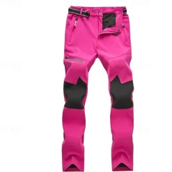 Women's Hiking Pants Trousers Patchwork Summer Outdoor Regular Fit Waterproof Windproof Warm Breathable Pants / Trousers Bottoms Black Fuchsia Burgundy Camping / Hiking / Caving Traveling Winter