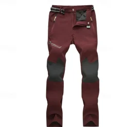 Women's Hiking Pants Trousers Patchwork Summer Outdoor Regular Fit Waterproof Windproof Warm Breathable Pants / Trousers Bottoms Black Fuchsia Burgundy Camping / Hiking / Caving Traveling Winter