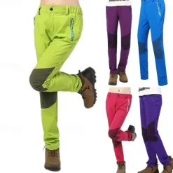 Women's Hiking Pants Trousers Patchwork Outdoor Regular Fit Breathable Soft High Elasticity Comfortable Bottoms Full Length Elastic Waist Blue Purple Camping / Hiking Fishing Climbing S M L XL