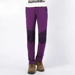Women's Hiking Pants Trousers Patchwork Outdoor Regular Fit Breathable Soft High Elasticity Comfortable Bottoms Full Length Elastic Waist Blue Purple Camping / Hiking Fishing Climbing S M L XL