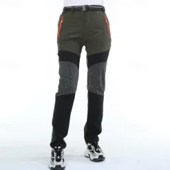 Women's Hiking Pants Trousers Patchwork Summer Outdoor Regular Fit Waterproof Quick Dry Breathable Wear Resistance Elastane Bottoms Army Green Khaki Black Hunting Fishing Climbing S M L XL XXL