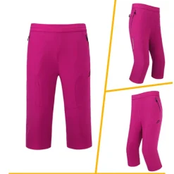 Women's Hiking Pants Trousers Summer Outdoor Quick Dry Water Resistant Zipper Pocket Multi Pockets Capri Pants Bottoms Elastic Waist Black-female Rose Red Camping / Hiking / Caving S M L XL XXL