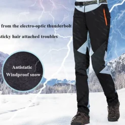 Women's Hiking Pants Trousers Fleece Lined Pants Softshell Pants Winter Outdoor Waterproof Windproof Thermal Warm Elastic Waist Fashion Bottoms Blue Red Skiing Camping Ski / Snowboard