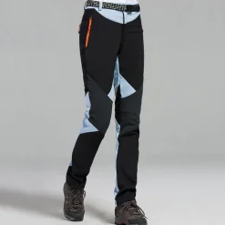 Women's Hiking Pants Trousers Fleece Lined Pants Softshell Pants Winter Outdoor Waterproof Windproof Thermal Warm Elastic Waist Fashion Bottoms Blue Red Skiing Camping Ski / Snowboard