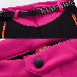 Women's Hiking Pants Trousers Fleece Lined Pants Softshell Pants Winter Outdoor Waterproof Windproof Thermal Warm Elastic Waist Fashion Bottoms Blue Red Skiing Camping Ski / Snowboard