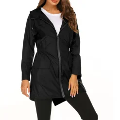 Women's Hiking Raincoat Waterproof Hiking Jacket Rain Jacket Winter Outdoor Thermal Warm Waterproof Windproof Breathable Outerwear Coat Top Fishing Climbing Casual Black Navy Blue Dark Green Green