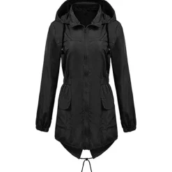 Women's Hiking Raincoat Waterproof Hiking Jacket Rain Jacket Winter Outdoor Thermal Warm Waterproof Windproof Breathable Outerwear Coat Top Fishing Climbing Casual Black Navy Blue Dark Green Green