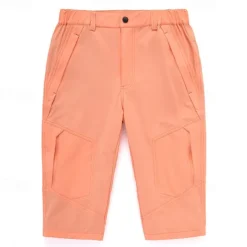 Women's Hiking Shorts Solid Color Summer Outdoor 10" Quick Dry Lightweight Breathable Soft Knee Length Shorts Yellow Orange Black Rose Red Hunting Fishing Climbing M L XL XXL XXXL / Wear Resistance