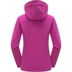Women's Hiking Softshell Jacket Hoodie Jacket Winter Fleece Jacket Waterproof Outdoor Solid Color Thermal Warm Windproof Lightweight Fleece Lining Outerwear Windbreaker Trench Coat Skiing Climbing