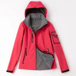 Women's Hiking Softshell Jacket Hoodie Jacket Winter Fleece Jacket Waterproof Outdoor Solid Color Thermal Warm Windproof Lightweight Fleece Lining Outerwear Windbreaker Trench Coat Skiing Climbing