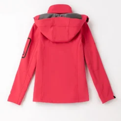 Women's Hiking Softshell Jacket Hoodie Jacket Winter Fleece Jacket Waterproof Outdoor Solid Color Thermal Warm Windproof Lightweight Fleece Lining Outerwear Windbreaker Trench Coat Skiing Climbing