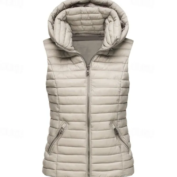 Women's Hiking Vest Quilted Puffer Vest Sleeveless Outerwear Outdoor Thermal Warm Windproof Lightweight Winter Pocket Nylon Black White Red Hunting Fishing Camping / Hiking / Caving