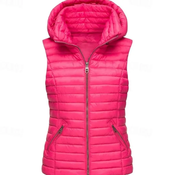Women's Hiking Vest Quilted Puffer Vest Sleeveless Outerwear Outdoor Thermal Warm Windproof Lightweight Winter Pocket Nylon Black White Red Hunting Fishing Camping / Hiking / Caving