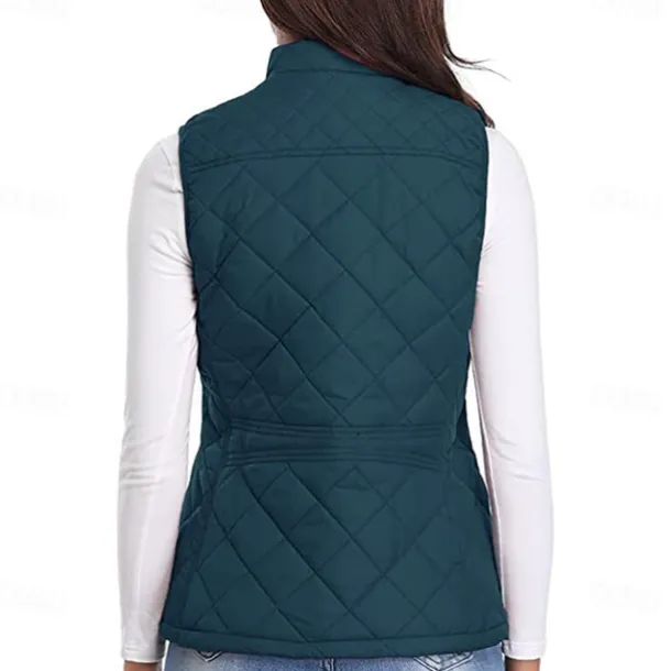 Women's Hiking Vest Sleeveless Top Outdoor Thermal Warm Quick Dry Zipper Pocket Soft Winter Zipper Pocket Sporty Dark Grey Black White Hunting Fishing Climbing