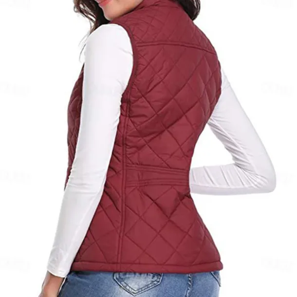 Women's Hiking Vest Sleeveless Top Outdoor Thermal Warm Quick Dry Zipper Pocket Soft Winter Zipper Pocket Sporty Dark Grey Black White Hunting Fishing Climbing