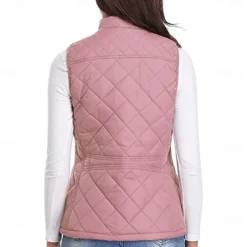 Women's Hiking Vest Sleeveless Top Outdoor Thermal Warm Quick Dry Zipper Pocket Soft Winter Zipper Pocket Sporty Dark Grey Black White Hunting Fishing Climbing