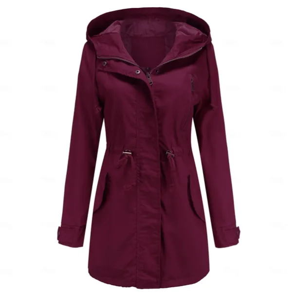 Women's Hoodie Jacket Hiking Jacket Hiking Windbreaker Outdoor Windproof Breathable Lightweight Comfortable Outerwear Trench Coat Top Fishing Climbing Beach claret White Black Gray Navy Blue