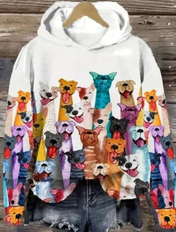 Women's Hoodie Pullover Sweatshirt Oversized Long Sleeve Casual Graphic Floral Warm Active Hooded Regular Tops Street Dailywear Print White Spring Fall Winter