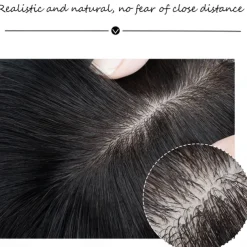 Women's Human Hair Toupees Front Neat Bang Hair Fake Fringe Clip in Bang Cover White Hair Natural Extensions For Women Wig Hairpiece for Women with Thinning Hair