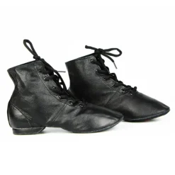 Women's Jazz Shoes Modern Shoes Dance Boots Performance Training Practice Flat Oxford Flat Heel Round Toe Lace-up Adults' Black