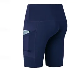 Women's Joggers Gym Shorts Yoga Pants Pocket with Phone Pocket Lightweight High Waist Yoga Fitness Gym Workout Shorts Fashion Black-White Black Burgundy Fall Sports Activewear Micro-elastic Skinny