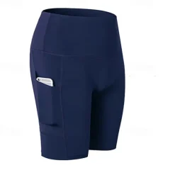 Women's Joggers Gym Shorts Yoga Pants Pocket with Phone Pocket Lightweight High Waist Yoga Fitness Gym Workout Shorts Fashion Black-White Black Burgundy Fall Sports Activewear Micro-elastic Skinny