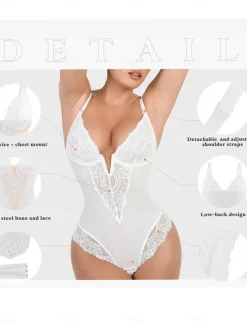 Women's Lace Shapewear Nightwear - Nylon Spandex Solid Colored Home Outfits