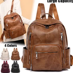 Women's Large Capacity Oxford Backpack - Stylish Anti-Theft Back to School Bag in 4 Colors