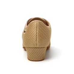 Women's Latin Shoes Practice Trainning Dance Shoes Training Performance Lace Up Sandals Strappy Sandals Oxford Two-Point Bottom Thick Heel Closed Toe Adults' Black Brown