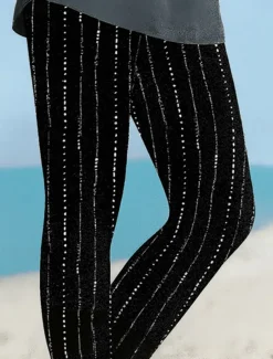 Women's Leggings Vacation Vintage Ethnic Style Ankle-Length High Waist Graphic Geometric 3D Print Quick Dry Breathability Soft Stretchy Outdoor Home Causal Black White Fall Regular Fit