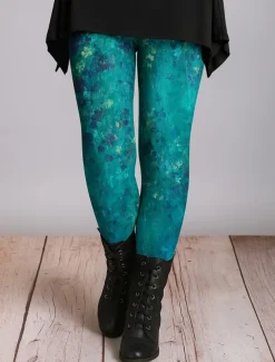 Women's Leggings Vacation Vintage Ethnic Style Ankle-Length High Waist Floral Graphic Abstract 3D Print Quick Dry Breathability Soft Stretchy Outdoor Home Causal White Pink Green Fall Regular Fit