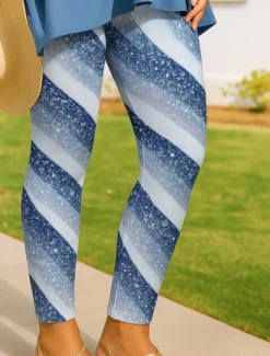 Women's Leggings Vacation Vintage Ethnic Style Ankle-Length High Waist Graphic Abstract 3D Print Quick Dry Breathability Soft Stretchy Outdoor Home Causal Black Yellow Pink Blue Fall Slim Fit