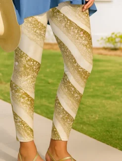 Women's Leggings Vacation Vintage Ethnic Style Ankle-Length High Waist Graphic Abstract 3D Print Quick Dry Breathability Soft Stretchy Outdoor Home Causal Black Yellow Pink Blue Fall Slim Fit