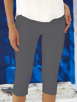 Women's Leggings Vacation Fashion Streetwear Calf-Length High Waist Solid Color Printing Thermal Warm Breathable Soft Stretchy Outdoor Vacation Street Robin's Egg Blue Black White Fuchsia Summer