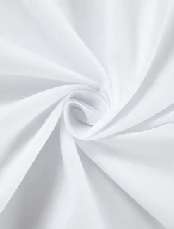 Women's Light Blue Black White Summer Spring Midi Dress White Dress Cotton Linen Dresses Sundress Classic Casual Vacation Daily Loose Fit Plain U Neck