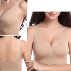 Women's Light Support Sports Bra Running Bra Open Back Bra Top Padded Fitness Leisure Sports Running Breathable Lightweight Soft Dark Pink Watermelon Red Black Solid Colored