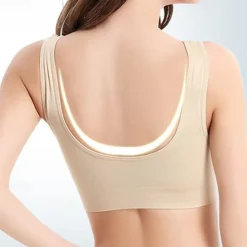 Women's Light Support Sports Bra Running Bra Open Back Bra Top No Padded Fitness Leisure Sports Running Breathable Soft Watermelon Red Black White Solid Colored