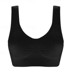 Women's Light Support Sports Bra Running Bra Open Back Bra Top No Padded Fitness Leisure Sports Running Breathable Soft Watermelon Red Black White Solid Colored