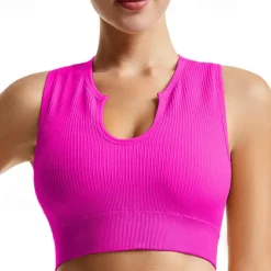 Women's Light Support Sports Bra Running Bra Wirefree Bounce Control Bra Top Padded Fitness Leisure Sports Running Breathable Lightweight Soft Aqua Blue Black White Solid Colored