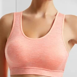 Women's Light Support Sports Bra Running Bra Removable Pad Bounce Control Bra Top Padded Fitness Leisure Sports Running Breathable Lightweight Soft Dark Pink Black White Solid Colored