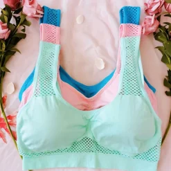 Women's Light Support Sports Bra Running Bra Open Back Bra Top Padded Fitness Leisure Sports Running Breathable Lightweight Soft Black White Pink Solid Colored