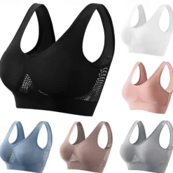 Women's Light Support Sports Bra Running Bra Open Back Bra Top No Padded Fitness Leisure Sports Running Breathable Lightweight Soft Black White Pink Solid Colored