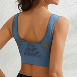 Women's Light Support Sports Bra Running Bra Open Back Bra Top No Padded Fitness Leisure Sports Running Breathable Lightweight Soft Black White Pink Solid Colored