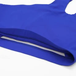 Women's Light Support Sports Bra Running Bra Open Back Bra Top Padded Fitness Leisure Sports Running Breathable Lightweight Soft Black Royal Blue Brown Solid Colored