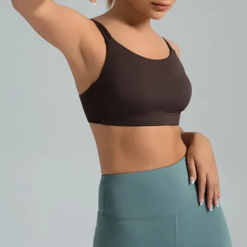 Women's Light Support Sports Bra Running Bra Patchwork Open Back Bra Top Padded Fitness Leisure Sports Running Breathable Lightweight Soft Spandex Black Light Green Purple Solid Colored