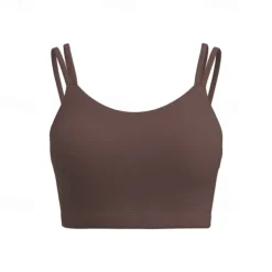 Women's Light Support Sports Bra Running Bra Patchwork Open Back Bra Top Padded Fitness Leisure Sports Running Breathable Lightweight Soft Spandex Black Light Green Purple Solid Colored