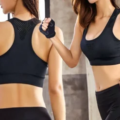 Women's Light Support Sports Bra Running Bra Open Back Bounce Control Bra Top Padded Fitness Leisure Sports Running Breathable Lightweight Soft Black White Pink Solid Colored